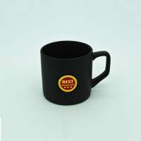 New Design Custom Logo Black Colour Classical ceramic coffee mugs for Promotion